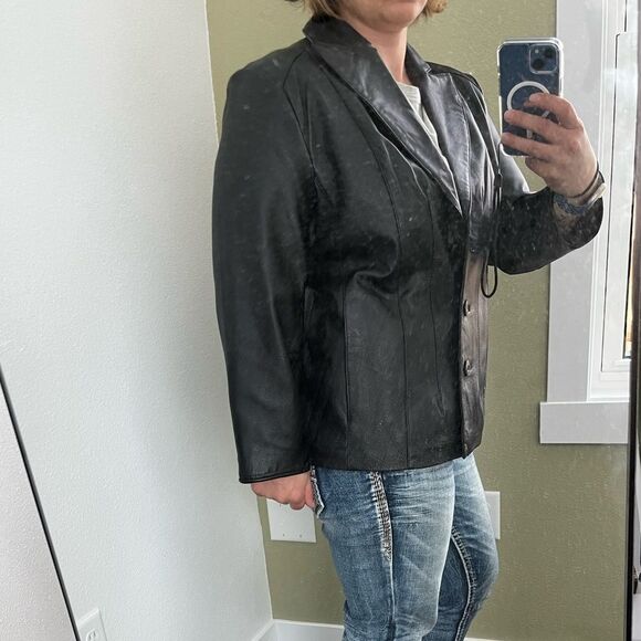 East 5th Genuine Leather Jacket Black Large - Picture 4 of 14